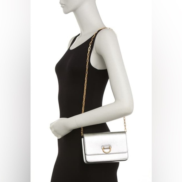 Burberry Silver Leather D-Ring Crossbody Bag - Picture 11 of 11